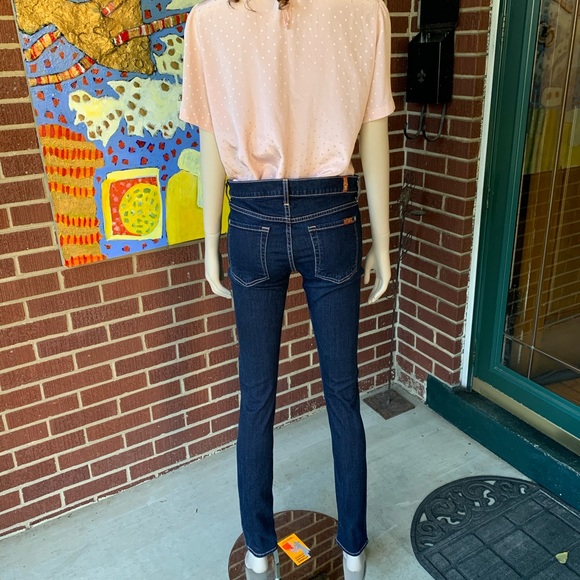 7 for All Mankind Ankle Skinny Jeans Mid Rise - Picture 8 of 8